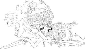 Rating: Explicit Score: 0 Tags: bcs female imp_midna kissing midna monochrome multiple_females multiple_girls nintendo princess rule34 sketch straight_hair sword the_legend_of_zelda twilight_princess uncensored weapon yuri User: bunchy7s