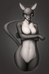 Rating: Safe Score: 0 Tags: 2013 2:3 absurd_res anthro belly black_nose breasts crossed_arms detailed e621 eyebrows featureless_breasts featureless_crotch felid female front_view fur grey_background grey_body grey_fur greyscale hi_res looking_at_viewer mammal monochrome multicolored_body multicolored_fur naughty_face navel nude raised_eyebrow simple_background solo two_tone_body two_tone_fur white_belly zensou User: bunchy7s
