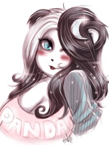 Rating: Safe Score: 0 Tags: anthro bear big_breasts blush breasts cjrfm cleavage clothed clothing darklitria e621 female giant_panda hair hi_res looking_at_viewer luna_paws mammal one_eye_closed pupils slit_pupils smile solo User: bunchy7s