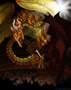 Rating: Safe Score: 0 Tags: 2012 absurd_res ambiguous_gender arena austar_dragon bat_wings brown_body brown_scales cheering claws crowd dragon duo_focus e621 fangs feral fight flying group heart's_blood hi_res horn human leatificat mammal membrane_(anatomy) membranous_wings mighty_moe mythological_creature mythological_scalie mythology pit_dragon red_body red_scales roaring scales scalie silhouette sparkles stripes tail teeth wings User: bunchy7s