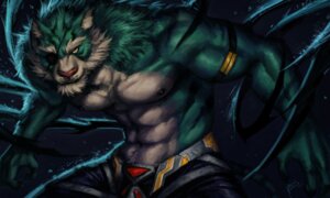 Rating: Safe Score: 0 Tags: abs anthro athletic belt biceps big_muscles biped body_hair bottomwear clothed clothing e621 eye_patch eyewear facial_hair felid fur grin hair happy_trail looking_at_viewer male mammal muscular muscular_anthro muscular_male nick300 nipples pantherine pants pecs pose smile solo standing tiger topless User: bunchy7s