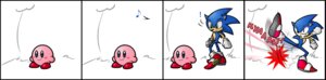 Rating: Safe Score: 0 Tags: alien anthro black_border black_eyes blue_body blush border clothing comic crossover duo e621 eulipotyphlan footwear gloves handwear hedgehog iloveknucklesshadow kick kirby kirby_(series) long_image male mammal musical_note musical_symbol nintendo pink_body sega shoes smile sonic_the_hedgehog sonic_the_hedgehog_(series) super_smash_bros. symbol wide_image User: bunchy7s