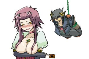 Rating: Questionable Score: 0 Tags: 1girls akiza_izinski black_hair blush bondage breasts card choker elbow_gloves facial_mark female fingerless_gloves gloves holding holding_card human izayoi_aki jewelry moyashi_no_kusatta_yatsu necklace red_hair rule34 short_hair topless yellow_eyes yu-gi-oh! yu-gi-oh!_5d's yusei_fudo User: bunchy7s