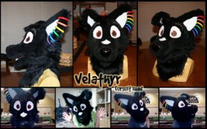 Rating: Safe Score: 0 Tags: ambiguous_gender black_body black_fur canid canine canis clothing costume e621 ear_piercing fur fursuit grandfathered_content human mammal multiple_poses piercing pose rainbow real solo unknown_artist wolf User: bunchy7s