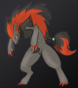 Rating: Explicit Score: 0 Tags: black_hair canid canine claws color fur green_eyes grey_fur hair maim male male_only multicolored_hair nintendo nude penis pokemon pokemon_(species) red_hair rule34 solo standing tagme zoroark User: bunchy7s