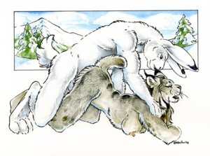 Rating: Explicit Score: 0 Tags: 2008 all_fours anthro anthro_on_anthro arctic_hare areola ass_up balls breasts doggystyle duo e621 felid feline female female_penetrated from_behind_position genitals hare heather_bruton interspecies lagomorph leporid lying lynx male male/female male_penetrating male_penetrating_female mammal nipples nude on_front penetration penile penile_penetration penis_in_vagina predator/prey predator_penetrated prey_penetrating prey_penetrating_predator raised_tail sex side_boob small_breasts tail vaginal vaginal_penetration User: bunchy7s
