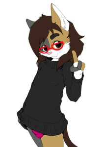 Rating: Questionable Score: 0 Tags: 4_fingers anthro arkaid brown_eyes brown_hair bulge clothed clothing crissy crossdressing digital_media_(artwork) domestic_cat e621 eyewear felid feline felis femboy fingers fur glasses grey_body grey_fur hair looking_at_viewer male mammal panties smile solo sweater tail tan_body tan_fur topwear underwear white_body white_fur User: bunchy7s