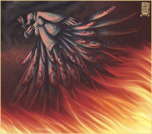 Rating: Safe Score: 0 Tags: anthro avian bird border dreamworks e621 feathers feet fire galliform kung_fu_panda lord_shen male peacock_feather peafowl phasianid riftmaw solo talons toes yellow_border User: bunchy7s