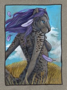 Rating: Safe Score: 0 Tags: anthro breasts cadmiumtea e621 feathers featureless_breasts felid female hair mammal nude pantherine side_boob solo tail traditional_media_(artwork) User: bunchy7s
