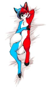 Rating: Safe Score: 0 Tags: 4_toes anthro biped canid canine canis dogrot domestic_dog e621 feet fusion hi_res lying male mammal smile solo tail teeth toes User: bunchy7s