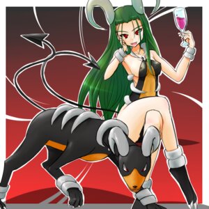 Rating: Questionable Score: 0 Tags: 1:1 alcohol alternate_species ambiguous_gender beverage canid canid_demon canine clothing cosplay costume demon duo e621 female feral generation_2_pokemon glass green_hair hair hellhound holding_glass holding_object horn horned_humanoid houndoom humanoid humanoidized long_hair low_res mammal mythological_canine mythological_creature mythology nintendo nipple_outline pokemon pokemon_(species) pokemon_costume pokemon_humanoid pokemorph quadruped ranphafranboise red_eyes tail wine User: bunchy7s