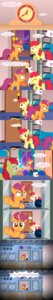Rating: Safe Score: 0 Tags: absurd_res accessory alternate_species apple_bloom_(mlp) bow_(feature) bow_accessory bow_ribbon clock comic e621 equid equine feathered_wings feathers female feral friendship_is_magic hair_accessory hair_bow hair_ribbon hasbro hi_res horn jananimations long_image mammal my_little_pony mythological_creature mythological_equine mythology pegasus ribbons scootaloo_(mlp) tall_image tumblr unicorn wings young User: bunchy7s