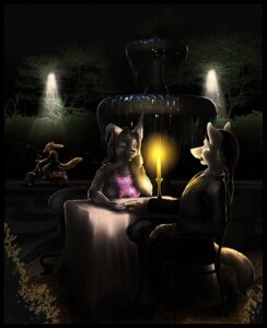 Rating: Safe Score: 0 Tags: anthro artonis black_hair bottomwear candle candlelight canid canine canis clothed clothing dark_theme detailed_background dinner duo_focus e621 eye_contact female footwear fountain fox fur furniture grey_body grey_fur group hair hand_holding light long_hair looking_at_another male male/female mammal motor_scooter night open_mouth outside pants plant romantic romantic_ambiance romantic_couple romantic_dinner shirt shoes shrub suit table tail tank_top topwear wolf User: bunchy7s