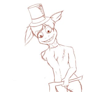 Rating: Questionable Score: 0 Tags: 1:1 alice_in_wonderland amputee axe clothing creepy disability e621 fuzzy grin hat hatchet headgear headwear hi_res insane lagomorph larkiepoo leporid male mammal melee_weapon monochrome rabbit scary simple_background sketch smile solo the_white_rabbit top_hat weapon white_background User: bunchy7s