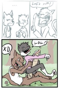 Rating: Explicit Score: 0 Tags: 2:3 9_6 anal anal_penetration anthro base_two_layout blockage_(layout) bodily_fluids canid canine canis comic cum dialogue domestic_cat duo e621 english_text erection felid feline felis fox genital_fluids genitals hi_res horizontal_blockage humor hyper let's_yiff male male/male male_penetrated male_penetrating male_penetrating_male mammal nude penetration penis sex tail text three_frame_image two_row_layout what wolf xd User: bunchy7s