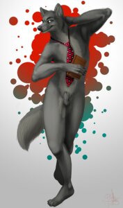 Rating: Explicit Score: 0 Tags: 2009 accessory animal_genitalia anthro balls book canid canine canis dirtybird e621 fully_sheathed fur genitals grey_body grey_fur male mammal necktie nude sheath simple_background solo tail white_background wolf User: bunchy7s