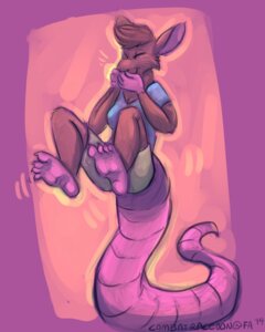 Rating: Safe Score: 0 Tags: 2014 4:5 4_toes absurd_res anthro bottomwear clothing combatraccoon dentia e621 eyes_closed feet female hi_res hindpaw laugh long_tail mammal murid murine paws prehensile_tail rat rodent shorts solo tail thick_tail toes User: bunchy7s