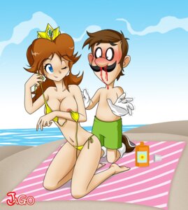 Rating: Explicit Score: 0 Tags: 1boy beach black_hair blue_eyes blush breasts brown_hair crown female human jago_dibuja kneeling luigi male mario_(series) moustache navel nintendo nosebleed princess_daisy rule34 swimsuit wink User: bunchy7s