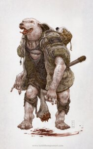 Rating: Questionable Score: 0 Tags: anthro beads belt blood bodily_fluids canid canine canis cordoba_fighting_dog digital_media_(artwork) dismemberment domestic_dog e621 full-length_portrait gore jewelry keith_thompson male mammal molosser necklace portrait rags solo tattoo tongue tongue_out werecanid werecanine werecreature weredog User: bunchy7s
