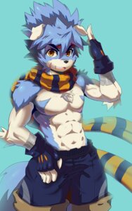 Rating: Safe Score: 0 Tags: 5:8 abs adolescent anthro athletic biceps biped black_nose blue_body blue_fur blue_hair bottomwear canid canine chest_tuft clothed clothing e621 fur gloves hair handwear hi_res male mammal muscular muscular_anthro muscular_male muscular_young open_mouth pecs personawolf pose satsuma_(tyongc) scar scarf shorts solo standing topless tuft white_body white_fur yellow_eyes young young_anthro User: bunchy7s