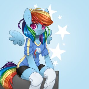 Rating: Safe Score: 0 Tags: 1:1 2013 anthro anthrofied biped blue_background blue_body blue_feathers blue_fur blush bottomwear camellia_(artist) clothing cutie_mark e621 equid equine feathered_wings feathers female friendship_is_magic fur hair hasbro looking_at_viewer mammal multicolored_hair multicolored_tail my_little_pony mythological_creature mythological_equine mythology pegasus purple_eyes rainbow_dash_(mlp) rainbow_hair rainbow_tail shirt shorts simple_background sitting solo tail topwear wings User: bunchy7s