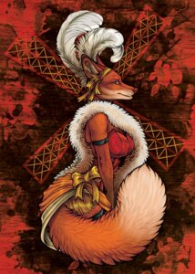 Rating: Safe Score: 0 Tags: abstract_background accessory anthro arm_warmers armwear breasts canid canine clothing corset e621 elbow_gloves feathers female fishnet_clothing fluffy fluffy_tail fox fur_trim_(clothing) gloves green_eyes hair_accessory hair_ribbon handwear headband lacing lingerie looking_at_viewer mammal orange_theme ribbons rukis side_view simple_background smile solo tail teddy_(clothing) topwear User: bunchy7s