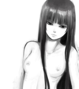 Rating: Questionable Score: 0 Tags: 1girls areolae bangs bare_shoulders black_hair blunt_bangs breasts bust face female flat_chest ginji ginji_(sakaki_summer) gintera greyscale half-closed_eyes hime_cut kaguya_houraisan lips long_hair looking_at_viewer monochrome nipples no_bra nude realistic ribs rule34 skinny solo topless touhou very_long_hair white_background User: bunchy7s
