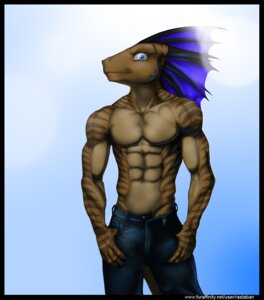 Rating: Questionable Score: 0 Tags: abs anthro athletic biceps biped black_border blue_body blue_eyes blue_skin border bottomwear brown_body brown_skin clothed clothing denim denim_bottomwear denim_clothing dragon e621 fin grin hi_res horn jeans male markings muscular muscular_anthro mythological_creature mythological_scalie mythology pants pecs pose rastaban_coal rastaban_coal_(character) reptile scales scalie simple_background smile solo standing stripes tail text topless url vein User: bunchy7s Rating: Questionable Score: 0 Tags: abs anthro athletic biceps biped black_border blue_body blue_eyes blue_skin border bottomwear brown_body brown_skin clothed clothing denim denim_bottomwear denim_clothing dragon e621 fin grin hi_res horn jeans male markings muscular muscular_anthro mythological_creature mythological_scalie mythology pants pecs pose rastaban_coal rastaban_coal_(character) reptile scales scalie simple_background smile solo standing stripes tail text topless url vein User: bunchy7s