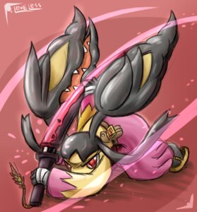 Rating: Safe Score: 0 Tags: angry clothing digital_media_(artwork) e621 female footwear generation_6_pokemon hair_mouth katana mega_evolution mega_mawile melee_weapon nintendo pokemon pokemon_(species) red_eyes sandals sharp_teeth shoes solo sword teeth vavacung weapon User: bunchy7s