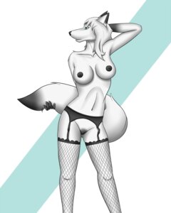 Rating: Explicit Score: 0 Tags: anthro arctic_fox biped black_nipples black_nose black_vulva blue_eyes breasts canid canine cayo clothed clothing diana_reynard e621 female fishnet_clothing fishnet_legwear fox garter_belt garter_straps genitals legwear mammal nipples simple_background skimpy solo standing stockings tail true_fox vulva white_background User: bunchy7s
