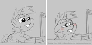 Rating: Safe Score: 0 Tags: apprehensive blush computer coy digital_drawing_(artwork) digital_media_(artwork) e621 electronics equid equine friendship_is_magic hasbro horn male mammal my_little_pony mythological_creature mythological_equine mythology sketch smudge_proof snips_(mlp) solo text unicorn url User: bunchy7s