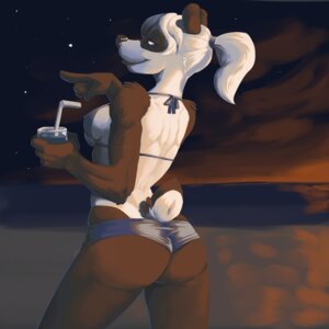 Rating: Questionable Score: 0 Tags: 1:1 anthro bear bendy_straw beverage bikini biped blue_eyes breasts butt clothed clothing drinking_straw e621 female fur gesture giant_panda glass hand_gesture looking_at_viewer looking_back maitre_corbeau mammal pointing skimpy solo standing swimwear two-piece_swimsuit User: bunchy7s