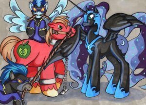 Rating: Questionable Score: 0 Tags: 2011 ambiguous_gender armor big_macintosh_(mlp) black_body black_feathers blue_body blue_feathers bridle cbs cuff_(restraint) cutie_mark e621 earth_pony equid equine feathered_wings feathers female feral friendship_is_magic group halter hasbro headgear helmet horn horse male mammal my_little_pony mythological_creature mythological_equine mythology nightmare_moon_(mlp) pegasus pony quadruped restraints rope shackles shadowbolts_(mlp) simple_background tail traditional_media_(artwork) winged_unicorn wings User: bunchy7s