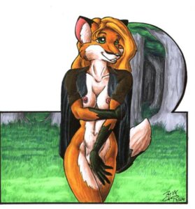 Rating: Questionable Score: 0 Tags: 1995 anthro biped breasts canid canine clothed clothing covering covering_self crossgender e621 female fox foxxfire foxxfire_(character) fur grass green_eyes hair long_hair mammal nipples open_clothing open_shirt open_topwear orange_body orange_fur orange_hair partially_clothed plant shirt solo standing tail topwear User: bunchy7s