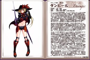 Rating: Safe Score: 0 Tags: blonde_hair boots bottomwear breasts clothing dhampir dhampir_(mge) e621 female footwear hair hat headgear headwear hotpants humanoid japanese_text kenkou_cross long_hair looking_at_viewer medium_breasts melee_weapon midriff model_sheet monster_girl_(genre) monster_girl_encyclopedia monster_girl_profile navel not_furry official_art ponytail rapier red_eyes shoes shorts solo sword text vampire weapon User: bunchy7s