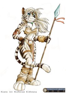 Rating: Safe Score: 0 Tags: 2003 accessory alphaleo14 anthro arm_warmers armwear black_stripes blue_eyes bottomwear clothing crotch_apron e621 feet felid female footwear fur hair headband jewelry kiara_(character) leg_warmers legwear loincloth mammal melee_weapon navel necklace pantherine polearm simple_background socks solo spear stirrup_socks stripes tail tiger tribal weapon white_background white_body white_fur white_hair User: bunchy7s