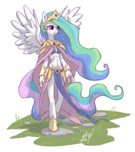 Rating: Safe Score: 0 Tags: 2012 anthro anthrofied atryl breasts cape clothing crown digital_media_(artwork) e621 equid equine feathered_wings feathers female friendship_is_magic hasbro headgear hooves horn mammal my_little_pony mythological_creature mythological_equine mythology princess_celestia_(mlp) royalty small_breasts solo tail topwear white_body white_feathers winged_unicorn wings User: bunchy7s