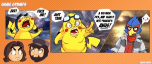 Rating: Questionable Score: 0 Tags: angry anthro arin_hanson ascot avian beak beard bird blue_body blue_feathers blush bodily_fluids brown_hair claws clothing cloud comic crossover dialogue e621 english_text exclamation_point eyewear facial_hair falco_lombardi feathers fist fur game_grumps generation_1_pokemon gesture goggles hair hand_gesture hat headgear headwear human humor inugami2007 jacket jon_jafari jontron light looking_up male mammal moobs nintendo open_mouth outside pikachu pointing pokemon pokemon_(species) raised_arm reflection rodent sea sharp_teeth shirt sky spread_legs spreading star star_fox sun sunlight super_smash_bros. sweat tail teeth text tongue topwear water what yelling yellow_body yellow_fur User: bunchy7s