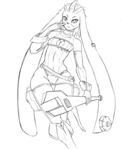 Rating: Questionable Score: 0 Tags: abs anthro breasts cleavage clothed clothing dclzexon e621 fangs female hi_res monochrome raskvel small_breasts solo teeth tools trials_in_tainted_space wrench User: bunchy7s