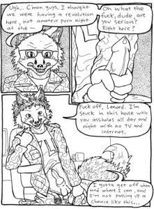 Rating: Explicit Score: 0 Tags: animal_genitalia anthro balls black_and_white canid canine comic dialogue e621 english_text erection fox genitals group hi_res knot male mammal masturbation monochrome penile penile_masturbation penis profanity sheath teeth text triadfox User: bunchy7s Rating: Explicit Score: 0 Tags: animal_genitalia anthro balls black_and_white canid canine comic dialogue e621 english_text erection fox genitals group hi_res knot male mammal masturbation monochrome penile penile_masturbation penis profanity sheath teeth text triadfox User: bunchy7s