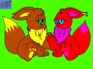 Rating: Safe Score: 0 Tags: 2009 4:3 brown_hair canid canine dipstick_tail duo e621 eevee female feral generation_1_pokemon green_eyes hair hi_res male mammal markings marquis2007 marquis_the_eevee nintendo paws pokemon pokemon_(species) tail tail_markings vanity_(marquis2007) User: bunchy7s