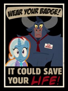 Rating: Safe Score: 0 Tags: 2012 accessory anthro black_border border bovid bovine brooch crossover duo e621 english_text equid equine european_mythology facial_piercing fallout female feral friendship_is_magic greek_mythology hasbro hi_res horn iron_will_(mlp) male mammal microsoft minotaur my_little_pony mythological_creature mythological_equine mythology name_tag necktie nose_piercing nose_ring piercing pixelkitties poster poster_template ring_piercing septum_piercing text trixie_(mlp) unicorn User: bunchy7s