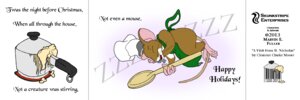 Rating: Safe Score: 0 Tags: 2013 3:1 ambiguous_gender apron apron_only bottomwear chef chef_hat christmas clement_clarke_moore clothing cook cooking_pot cutlery cybercorn_entropic digital_media_(artwork) e621 english_text eyes_closed green_bottomwear green_clothing green_topwear hat headgear headwear holidays humor kitchen_utensils mammal mostly_nude mouse murid murine poetry pun rodent sleeping solo sound_effects spoon text the_night_before_christmas tools topwear vowelless vowelless_sound_effect white_clothing white_headwear zzz User: bunchy7s