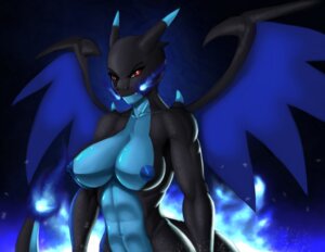 Rating: Questionable Score: 0 Tags: 2013 abs anthro areola big_breasts biped black_body black_skin blue_body blue_fire blue_nipples blue_skin breasts colored_fire darkness dclzexon dragon e621 fangs female fire front_view generation_6_pokemon glistening glowing hairless half-length_portrait horn looking_at_viewer mega_charizard mega_charizard_x mega_evolution membrane_(anatomy) membranous_wings multicolored_body multicolored_skin muscular muscular_anthro muscular_female mythological_creature mythological_scalie mythology navel nintendo nipples non-mammal_breasts non-mammal_nipples nude pokemon pokemon_(species) pokemorph portrait red_eyes scalie solo spread_wings standing tail teeth two_tone_body two_tone_skin wings User: bunchy7s