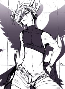 Rating: Questionable Score: 0 Tags: anthro biped clock clothed clothing deer e621 ear_piercing fur greyscale hair horn male mammal midriff monochrome partially_clothed peritian piercing short_hair sketch solo standing tight_clothing undressing watch wristwatch User: bunchy7s