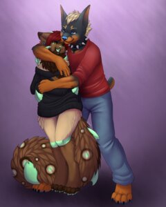 Rating: Safe Score: 0 Tags: 2014 4:5 4_toes abstract_background ajna anthro barefoot big_tail black_body black_fur blue_eyes blue_nose bottomwear brown_body brown_fur canid canine canis claws clothed clothing collar dobermann domestic_dog duo e621 eyes_closed facial_markings facial_piercing feet female fluffy fluffy_tail front_view fur hair happy head_markings hi_res hug hugging_another hugging_from_behind leg_markings lip_piercing lip_spike male male/female mammal markings nose_piercing nose_ring open_mouth pants piercing pinscher pointy_ears prick_ears purple_background red_hair ring_piercing romantic romantic_couple septum_piercing shirt simple_background smile snakebite_piercing socks_(marking) spiked_collar spikes standing sweater tail toes topwear unknown_species User: bunchy7s