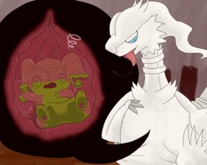 Rating: Questionable Score: 0 Tags: 5:4 ambiguous_gender audino belly bodily_fluids bulge digestion duo e621 feral garibenkun generation_5_pokemon inside_stomach internal khaki_leaf legendary_pokemon nintendo organs pokemon pokemon_(species) reshiram saliva saliva_string size_difference spiral spiral_eyes stomach tongue tongue_out vore wet User: bunchy7s