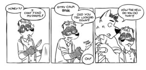 Rating: Safe Score: 0 Tags: anthro black_and_white canid canine canis comic dialogue domestic_dog duo e621 english_text eyewear german_shepherd glasses hammer_(character) herding_dog male mammal monochrome neil_(character) pastoral_dog procyonid raccoon text vasuki User: bunchy7s