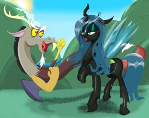 Rating: Safe Score: 0 Tags: arthropod beard blue_body blue_feathers changeling_(mlp) chimera cloud discord_(mlp) draconequus duo e621 facial_hair falco9998 fangs feathered_wings feathers female friendship_is_magic fur hair hasbro hi_res horn insect_wings male membrane_(anatomy) membranous_wings my_little_pony open_mouth outside queen_chrysalis_(mlp) royalty sky teeth wings User: bunchy7s