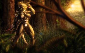 Rating: Questionable Score: 0 Tags: abs accessory biceps blood bodily_fluids breasts clothed clothing cylnx detailed_background e621 felid female forest furgonomics hair headband jewelry mammal markings melee_weapon muscular muscular_female nature outside pantherine plant ring skimpy solo standing sword tail tail_accessory tail_jewelry tail_ring tree tribal warrior weapon wood yellow_eyes User: bunchy7s
